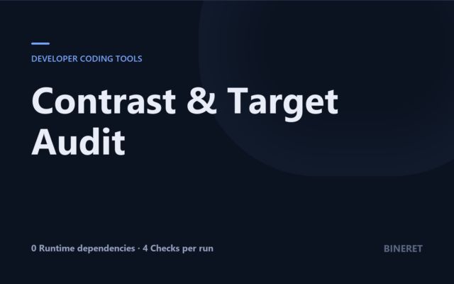 Contrast & Target Audit