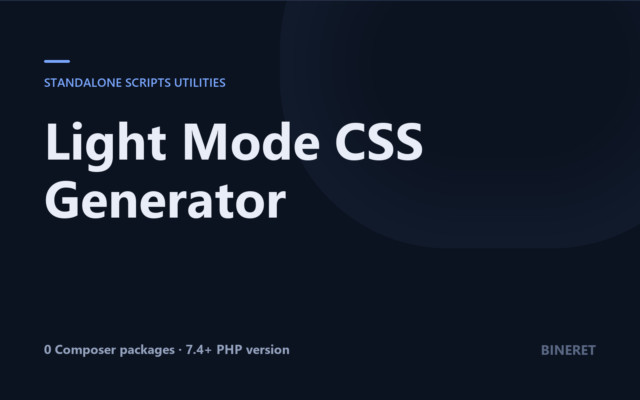 Light Mode CSS Generator