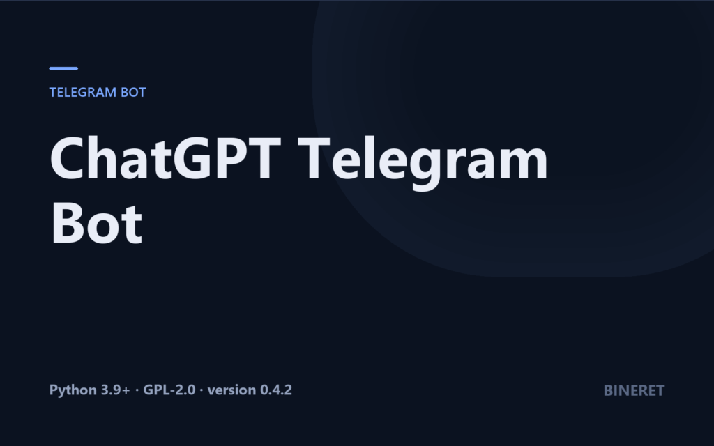 ChatGPT Telegram Bot on the Bineret cover