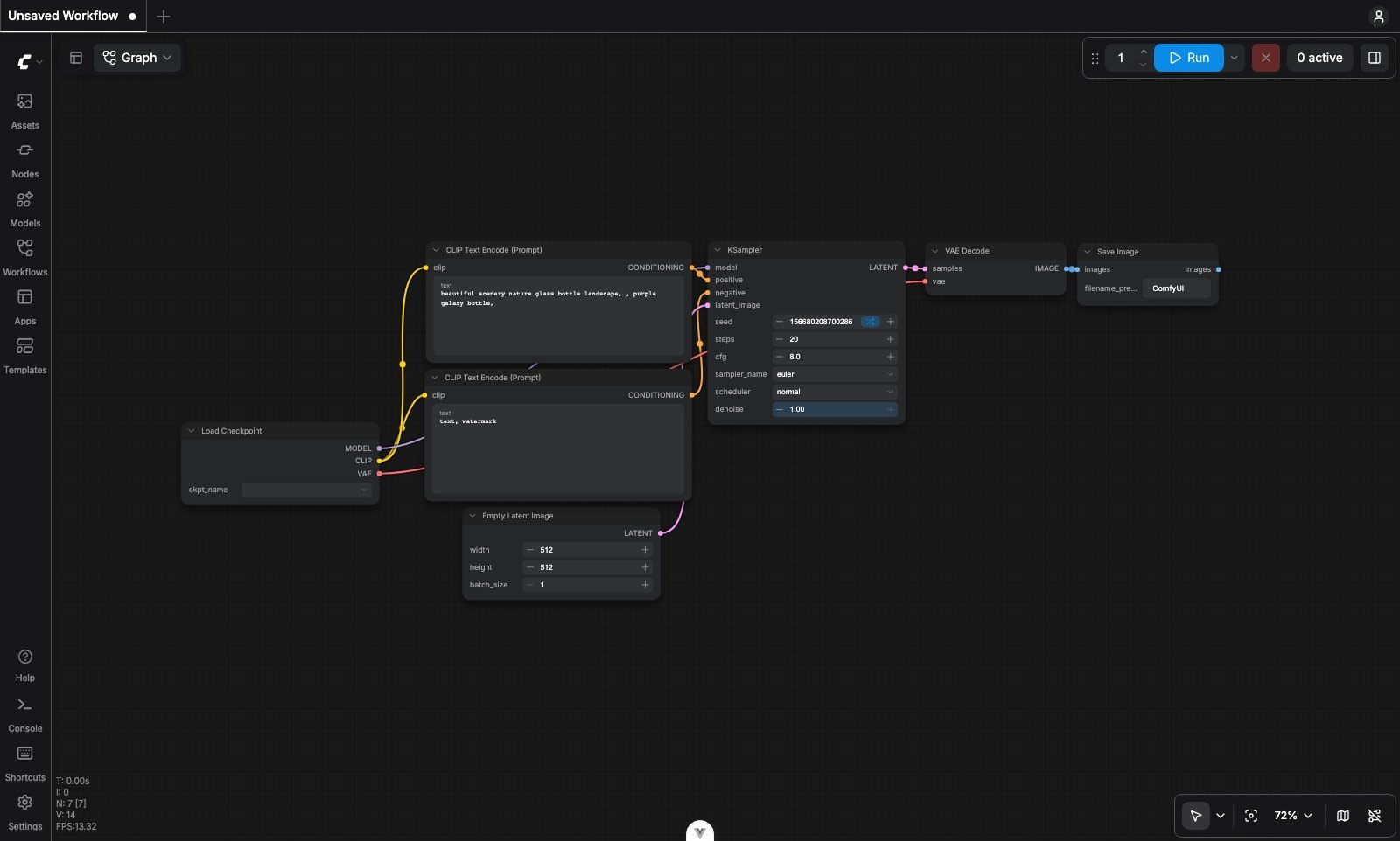 ComfyUI interface from the official documentation