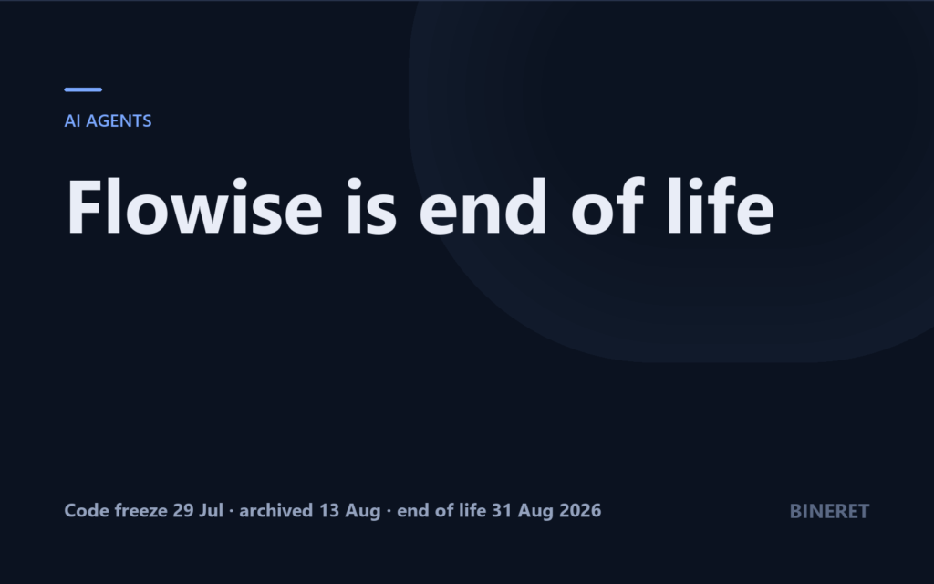Cover: Flowise is end of life, what to do with the flows you still run