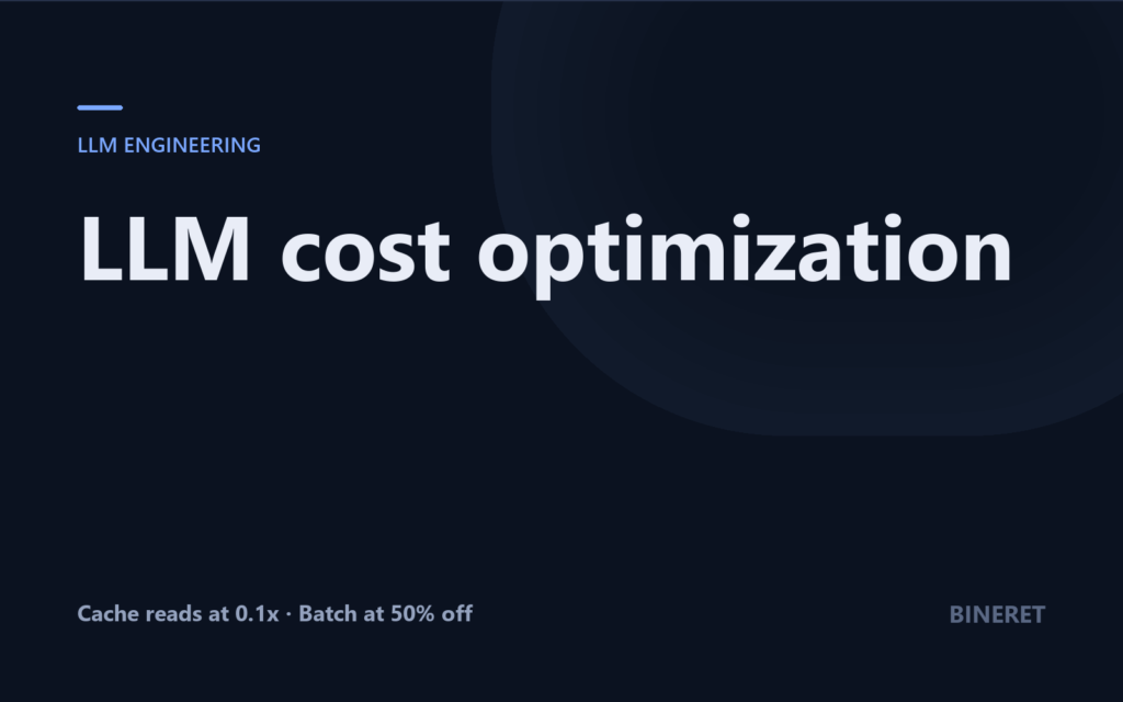 Cover: LLM cost optimization, where the tokens go