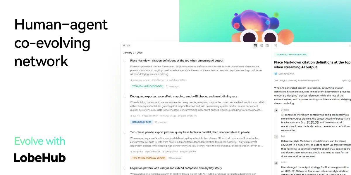 LobeHub product image: agents with personal, editable memory