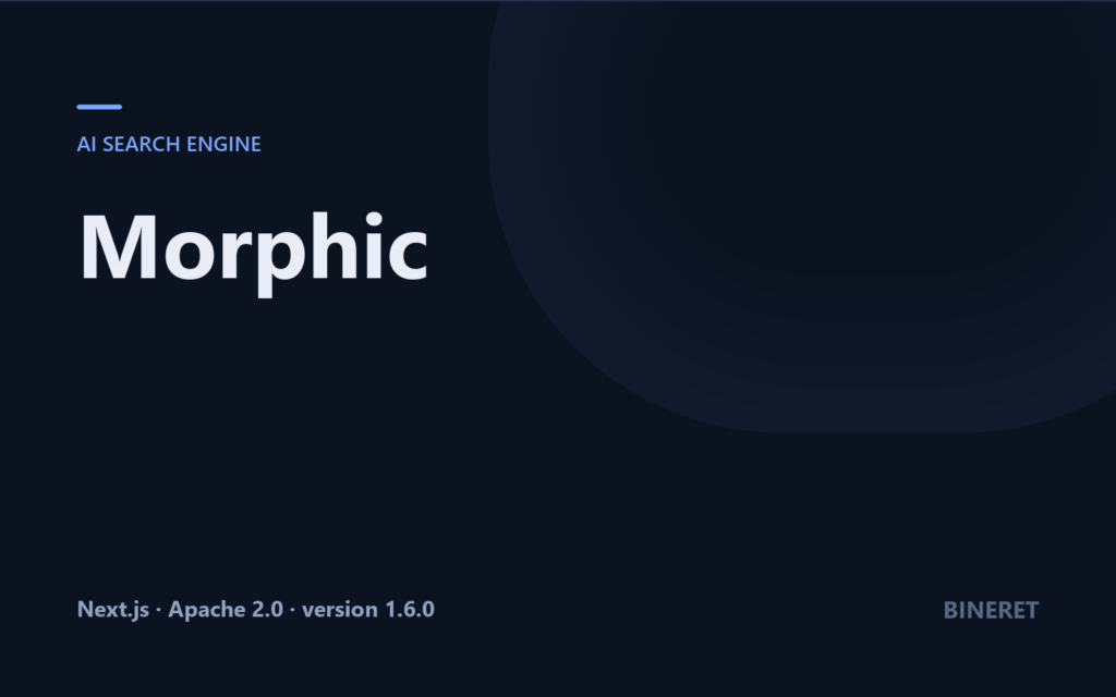 Morphic, AI search engine, on the Bineret cover