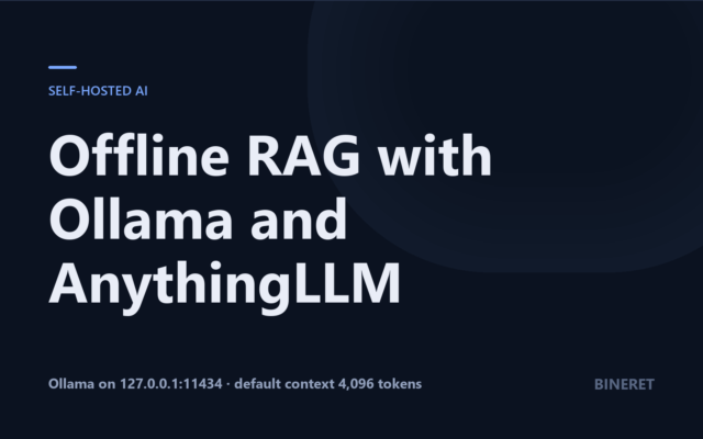 Offline RAG with Ollama and AnythingLLM: chat with your documents, no cloud