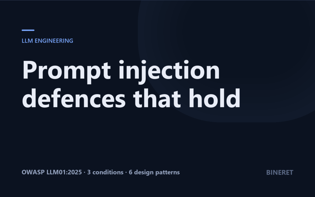 Cover: Prompt injection, why filters fail and which defences hold