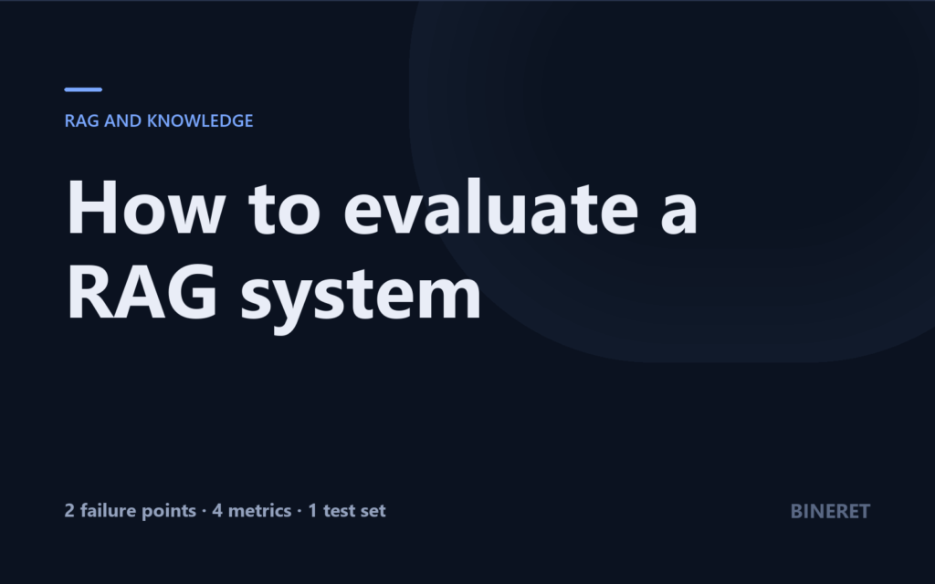 Cover: How to evaluate a RAG system